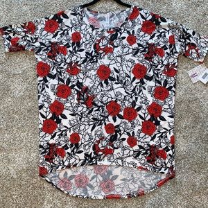 Rose print LuLaRoe Irma tunic size M